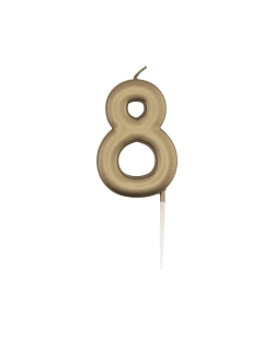 Vela Oro Metal Nº 8