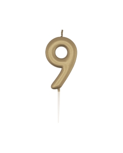Vela Oro Metal Nº 9