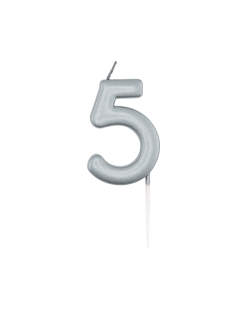 Vela Plata Metal Nº 5