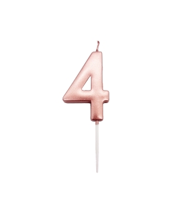 Vela Oro Rosa Metal Nº 4