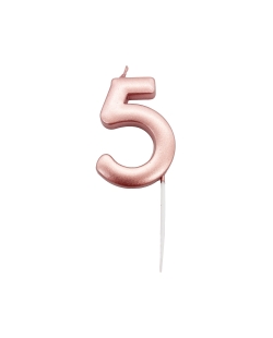 Vela Oro Rosa Metal Nº 5