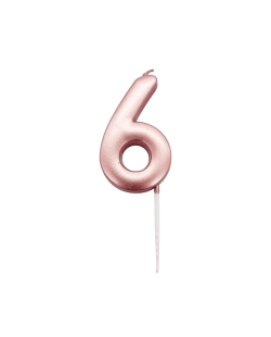 Vela Oro Rosa Metal Nº 6