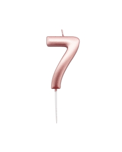 Vela Oro Rosa Metal Nº 7