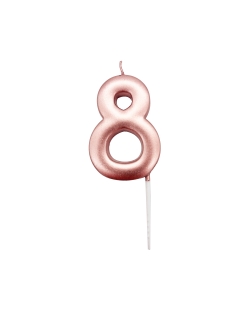 Vela Oro Rosa Metal Nº 8