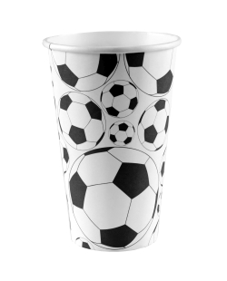 Vasos Grandes Futbol Blanco 9.5 13.5cm 50cl Carton ***OFERTA DTO NO ACUMULABLE