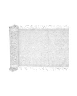 Camino Mesa Flecos Blanco 26cm X 3m Algodon ***OFERTA DTO NO ACUMULABLE