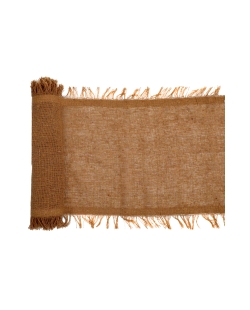 Camino Mesa Flecos Chocolate 26cm X 3m Algodon ***OFERTA DTO NO ACUMULABLE