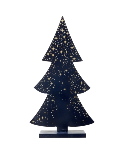 Centro Mesa Pino Azul Marino 10X4X27cm Madera ***OFERTA DTO NO ACUMULABLE