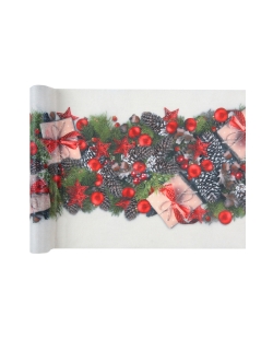 Camino Mesa Navidad Tradicional 30cm x 5m Tejido No Tejido Poliester ***OFERTA DTO NO ACUMULABLE