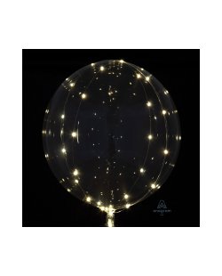 18/45cm Clearz Cristal Con Tira Led Blanco Pilas No Incluidas