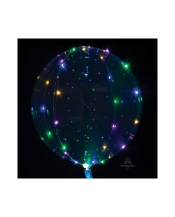 18/45cm Clearz Cristal Con Tira Led Multicolor Pilas No Incluidas