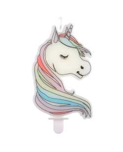 Vela Unicornio 4.7 X 7.5cm Parafina Y Plastico ***OFERTA DTO NO ACUMULABLE