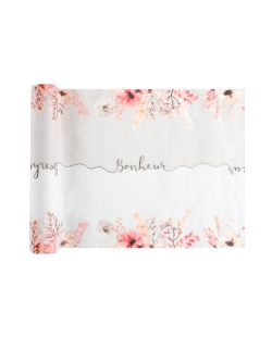 Camino Mesa Amor Floral 28cm X 3m Velo Poliester ***OFERTA DTO NO ACUMULABLE