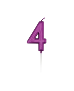 Vela Rosa Metal Nº 4