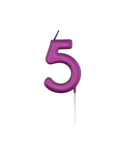 Vela Rosa Metal Nº 5