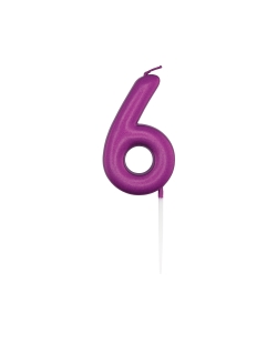 Vela Rosa Metal Nº 6