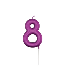 Vela Rosa Metal Nº 8