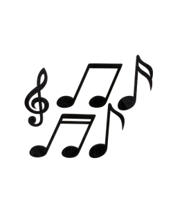 Deco Mesa Confeti Musica 4X6 Y 6X6cm Madera ***OFERTA DTO NO ACUMULABLE