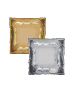 For Cuadrado Doble Cara Plata Y Oro 61cm