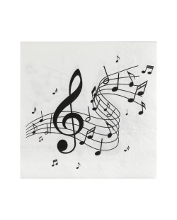 Servilletas Musica 33X33cm Papel 3 Capas ***OFERTA DTO NO ACUMULABLE