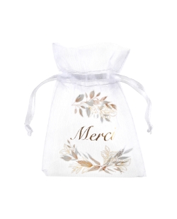 Bolsas Merci Follage Natural 7.5 X 10cm T.Organza ***OFERTA DTO NO ACUMULABLE