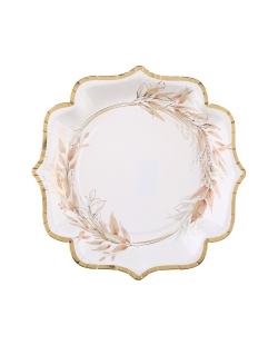 Platos Follaje Natural 21 X 21cm Carton ***OFERTA DTO NO ACUMULABLE