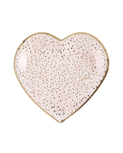 Platos Corazon Girl Rosa 22.5 X 20cm Carton ***OFERTA DTO NO ACUMULABLE