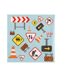 Servilletas Construccion 33X33cm Papel 3C. ***OFERTA DTO NO ACUMULABLE