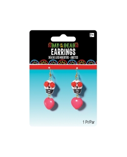 Disfraz Acc: Adults Day Of The Dead Earrings