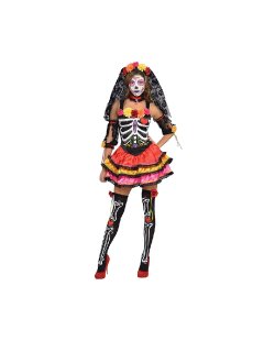 Disfraz Adulto: Dia De La Muerte Talla S ***OFERTA DTO NO ACUMULABLE