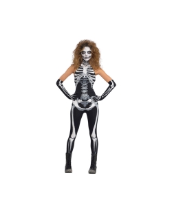 Disfraz Adulto: Mujer Esqueleto Talla M ***OFERTA DTO NO ACUMULABLE