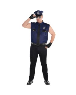 Disfraz Adulto Policia Fuerte Talla Plus XXL