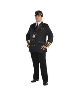 Disfraz Adulto: Piloto Talla Plus XXL