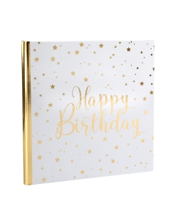 Libro Firmas Happy Bday Blanco 24X24cm 20Pag. Papel ***OFERTA DTO NO ACUMULABLE