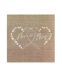 Servilletas Just Married Natural 33X33cm Papel 3 capas ***OFERTA DTO NO ACUMULABLE