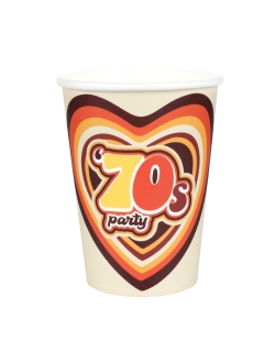 Vasos Años 70, 7.8 X 9.7cm 27cl Carton ***OFERTA DTO NO ACUMULABLE