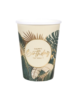 Vasos Happy Bday Jungla 7.8 X 9.7cm 27cl Carton ***OFERTA DTO NO ACUMULABLE