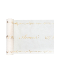 Camino Mesa Amour Marfil 27cm x 5m Velo Poliester ***OFERTA DTO NO ACUMULABLE