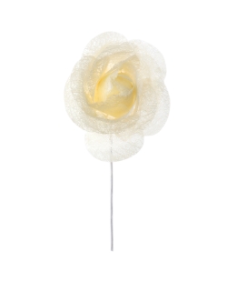 Flor Marfil 4X7.5cm Papel Y Metal ***OFERTA DTO NO ACUMULABLE