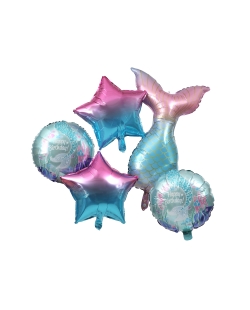 Kit Globos Foil Sirena Iridiscente 4 X 45cm ***OFERTA DTO NO ACUMULABLE
