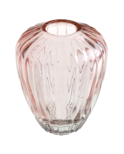 Jarron Oval Relieve Lila -Rosa 7X9cm Vidrio ***OFERTA DTO NO ACUMULABLE