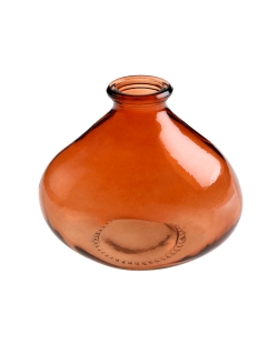 Jarron Redondo Terracota 11X6.5X9cm Vidrio ***OFERTA DTO NO ACUMULABLE