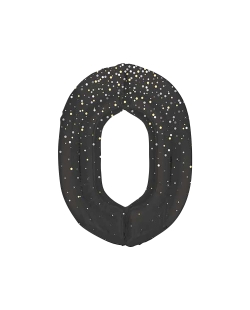 Forma Numero Glitz 0 Negro Prism. 86cm