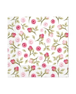 Servilletas 33cm X 33cm Rosas Romanticas Fsc 