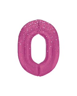 Forma Numero Glitz 0 Rosa Prism. 86cm