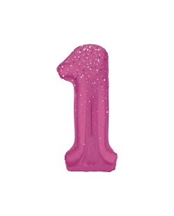 Forma Numero Glitz 1 Rosa Prism. 86cm