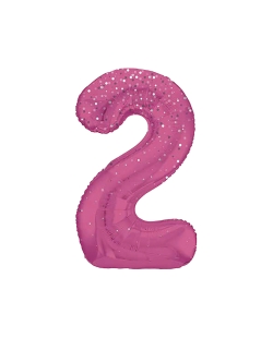 Forma Numero Glitz 2 Rosa Prism. 86cm