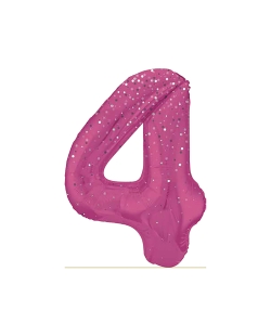 Forma Numero Glitz 4 Rosa Prism. 86cm