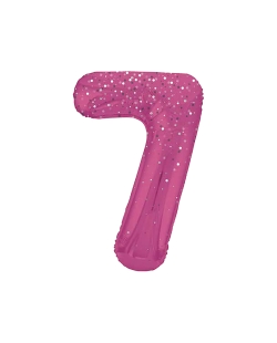 Forma Numero Glitz 7 Rosa Prism. 86cm