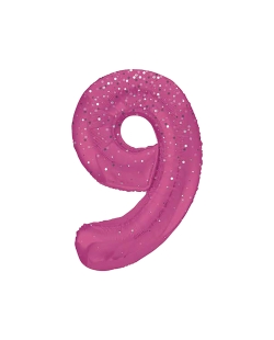 Forma Numero Glitz 9 Rosa Prism. 86cm